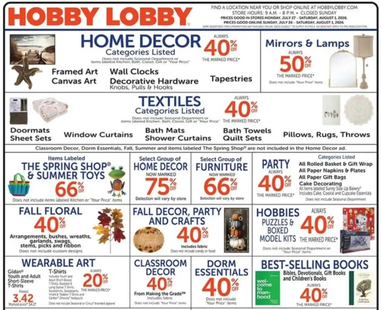 Hobby Lobby Weekly Ad Early Preview
